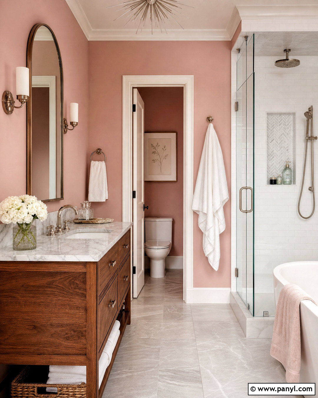 Pink Bathroom With Marble - 20 pink bathroom paint ideas