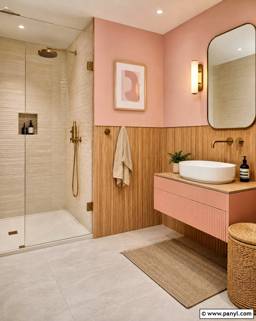 Pink Bathroom With Wood Paneling - 20 pink bathroom ideas decor ideas