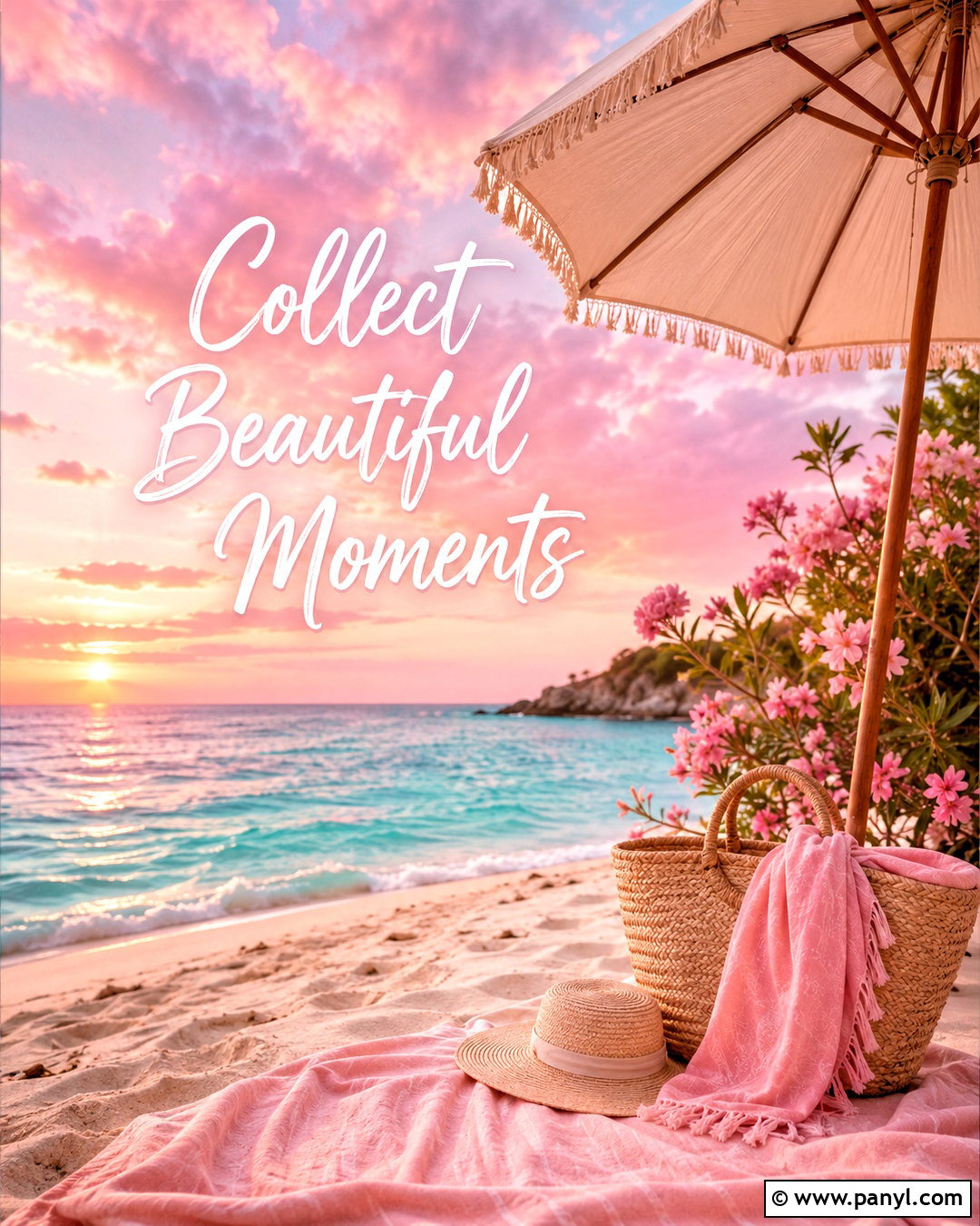 Pink Beach Vacation Quote Wallpaper - 40 pink wallpaper with quotes