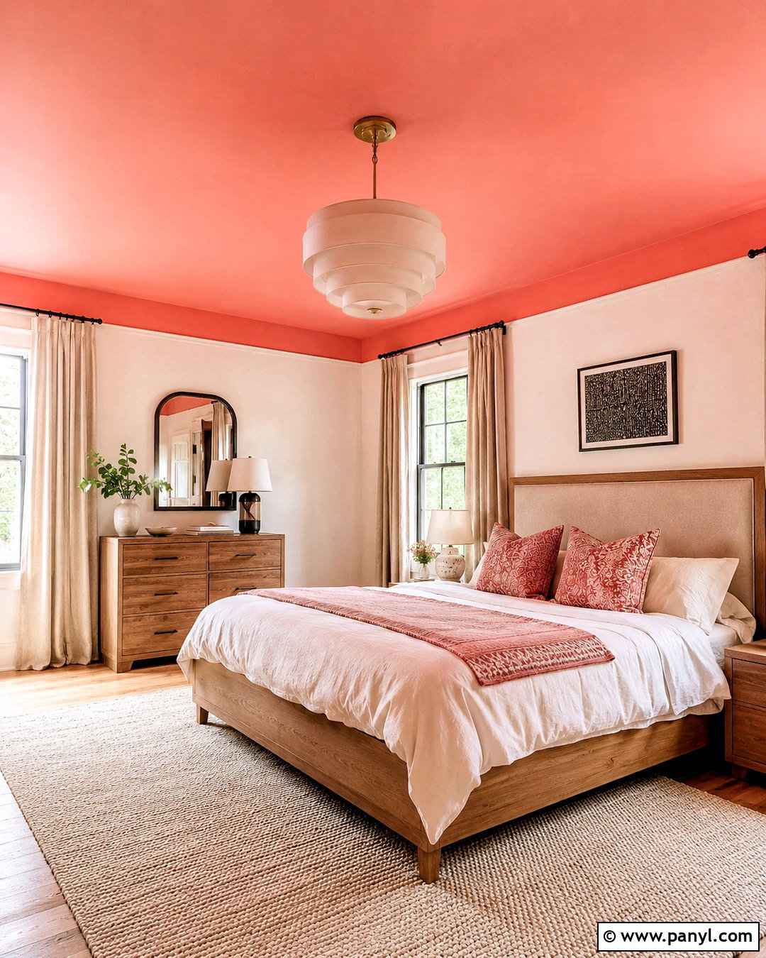 Pink Bedroom Ceiling - 20 pink paint bedroom ideas
