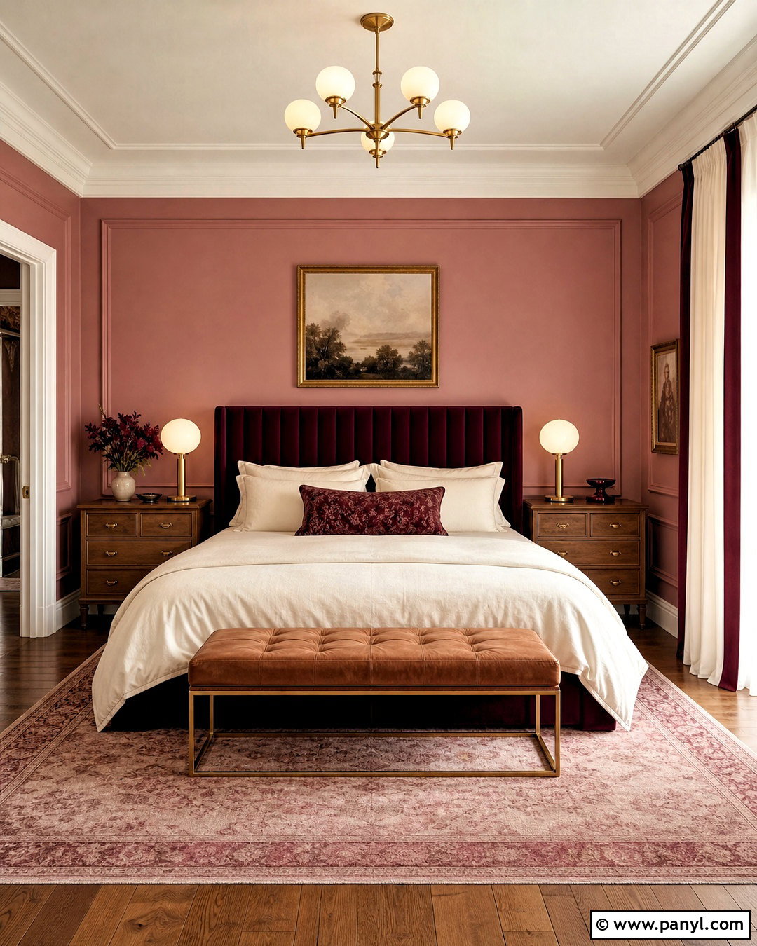 Pink Bedroom Walls With Burgundy Accents - 20 pink walls bedroom ideas