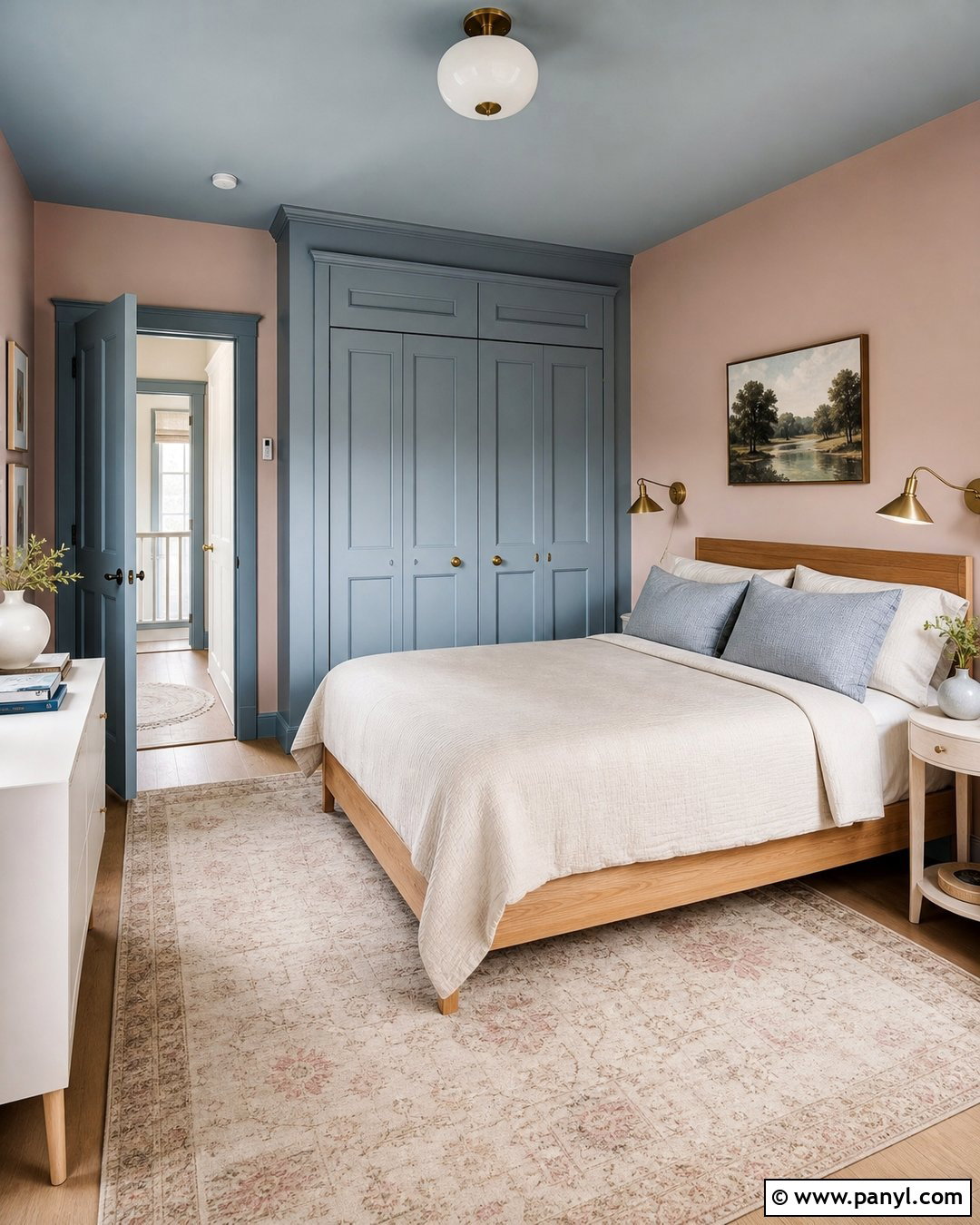 Pink Beige And Misty Blue Walls - 20 Pink And Blue Wall Colors