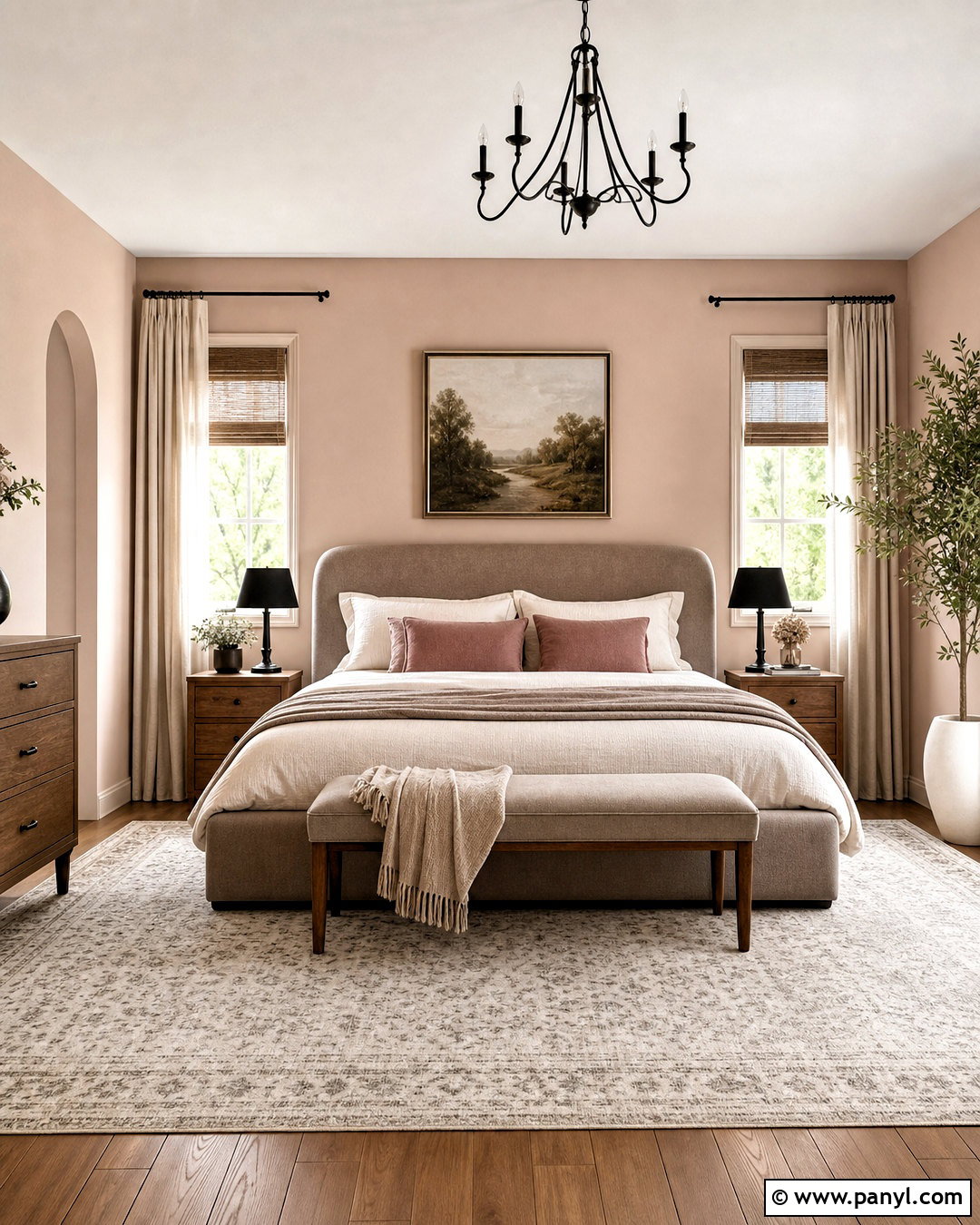 Pink Beige Bedroom With Greige Decor - 20 bedroom paint colors pink ideas