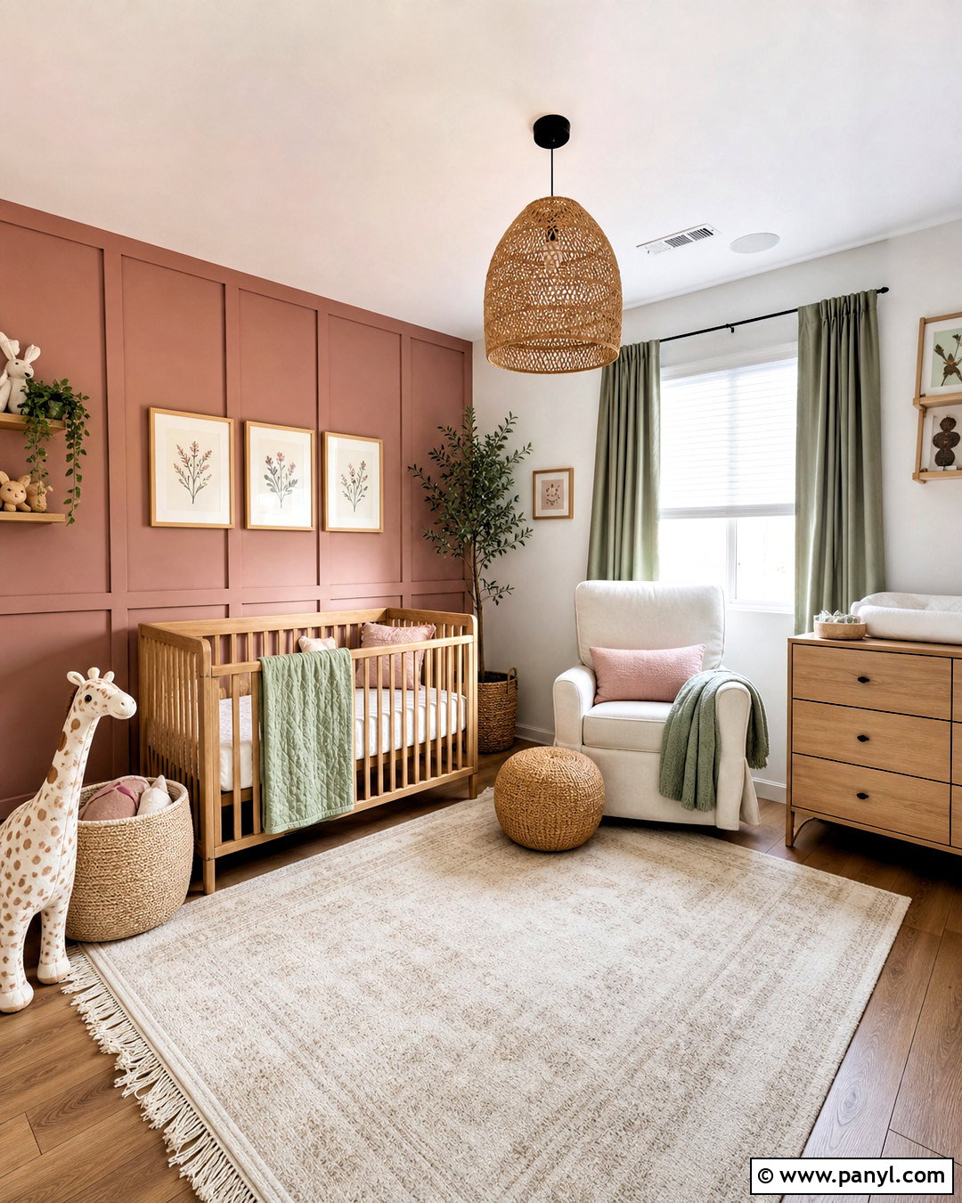 Pink Beige Nursery Accent Wall - 20 accent wall light color ideas