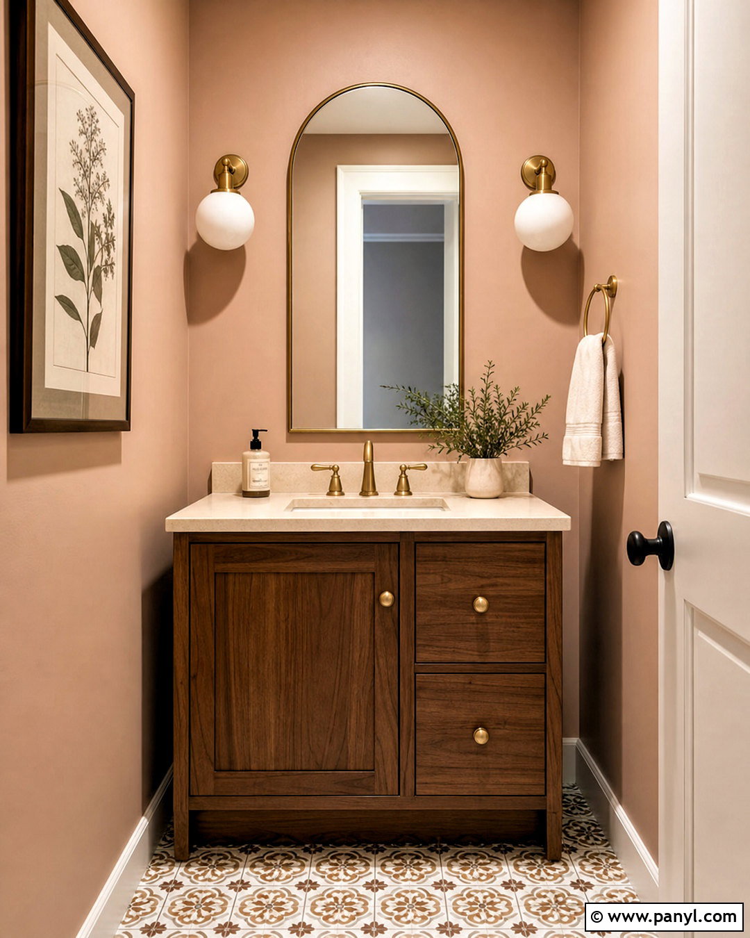 Pink Beige Powder Room - 20 beige wall colors