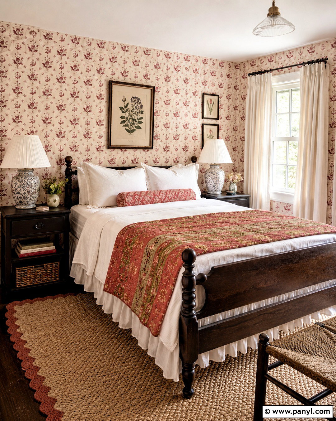 Pink Block Print Wallpaper Guest Bedroom - 20 pink positive wallpaper ideas