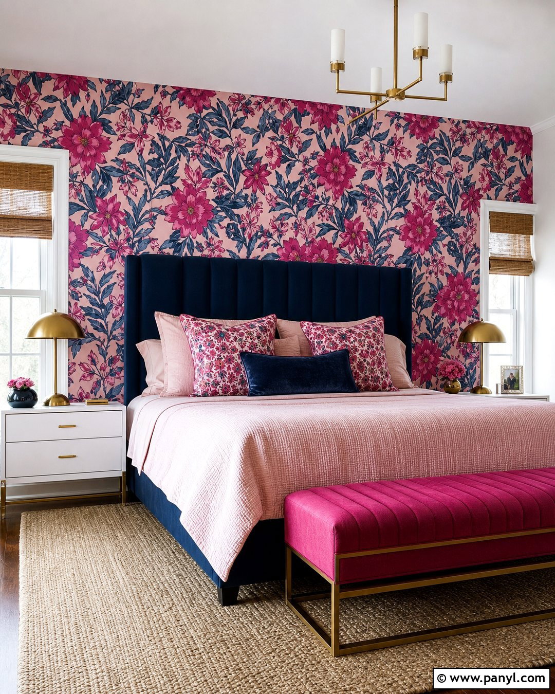 Pink Blue Fuchsia Wallpaper Wall - 20 pink blue fuchsia wall ideas