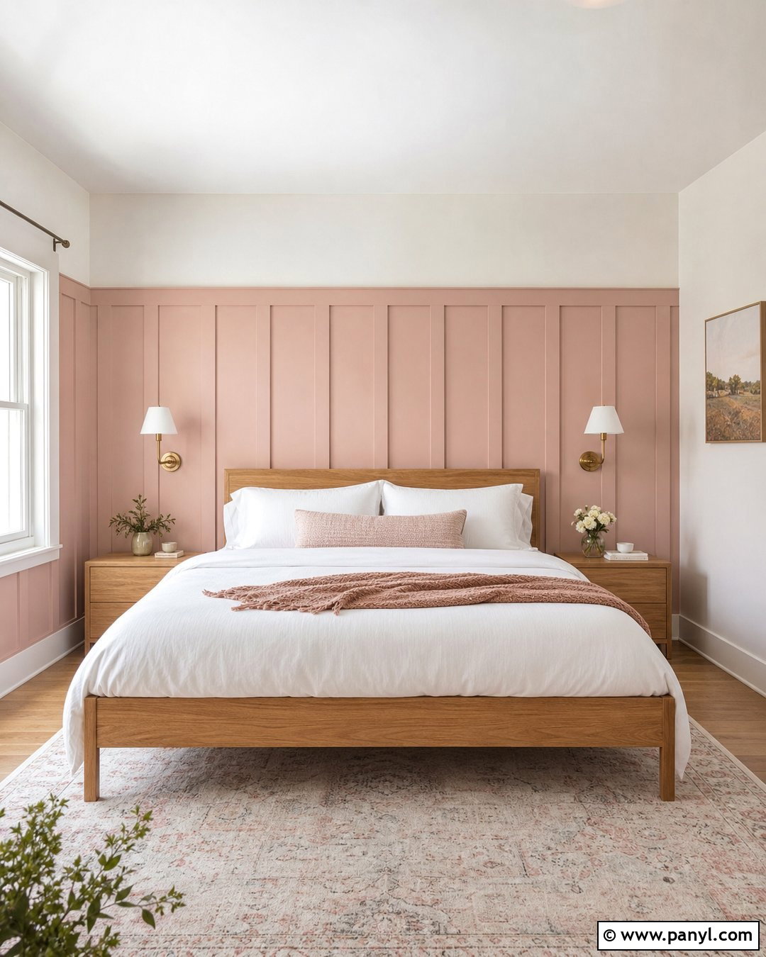 Pink Board And Batten Accent Wall - 35 pink accent walls