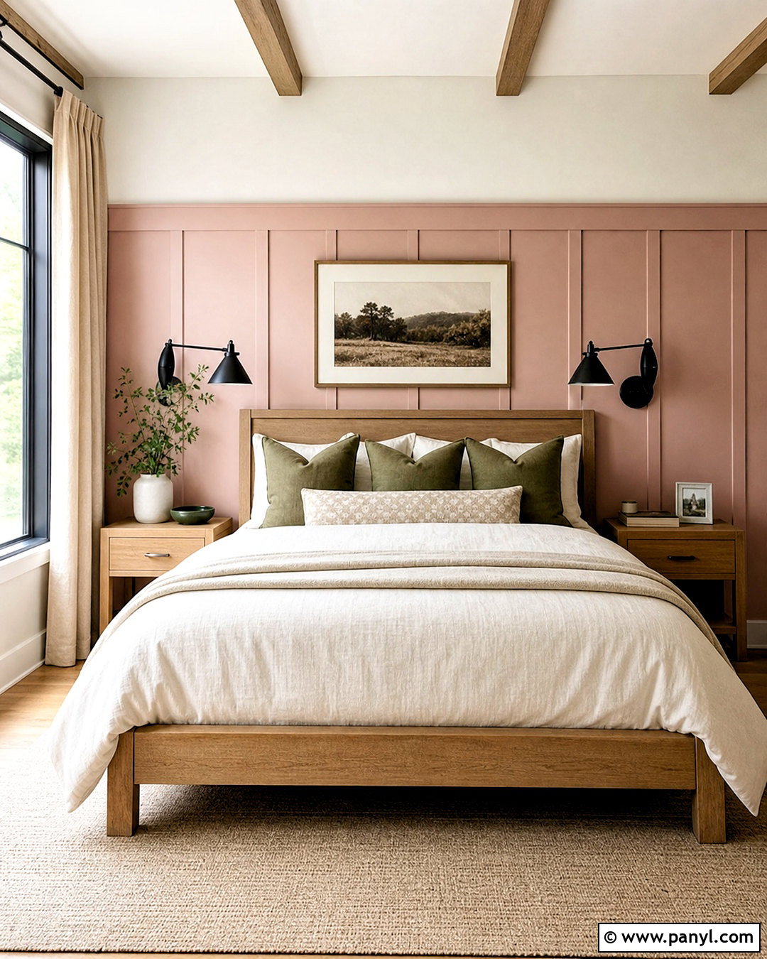 Pink Board And Batten Wall - 20 pink wall painting ideas
