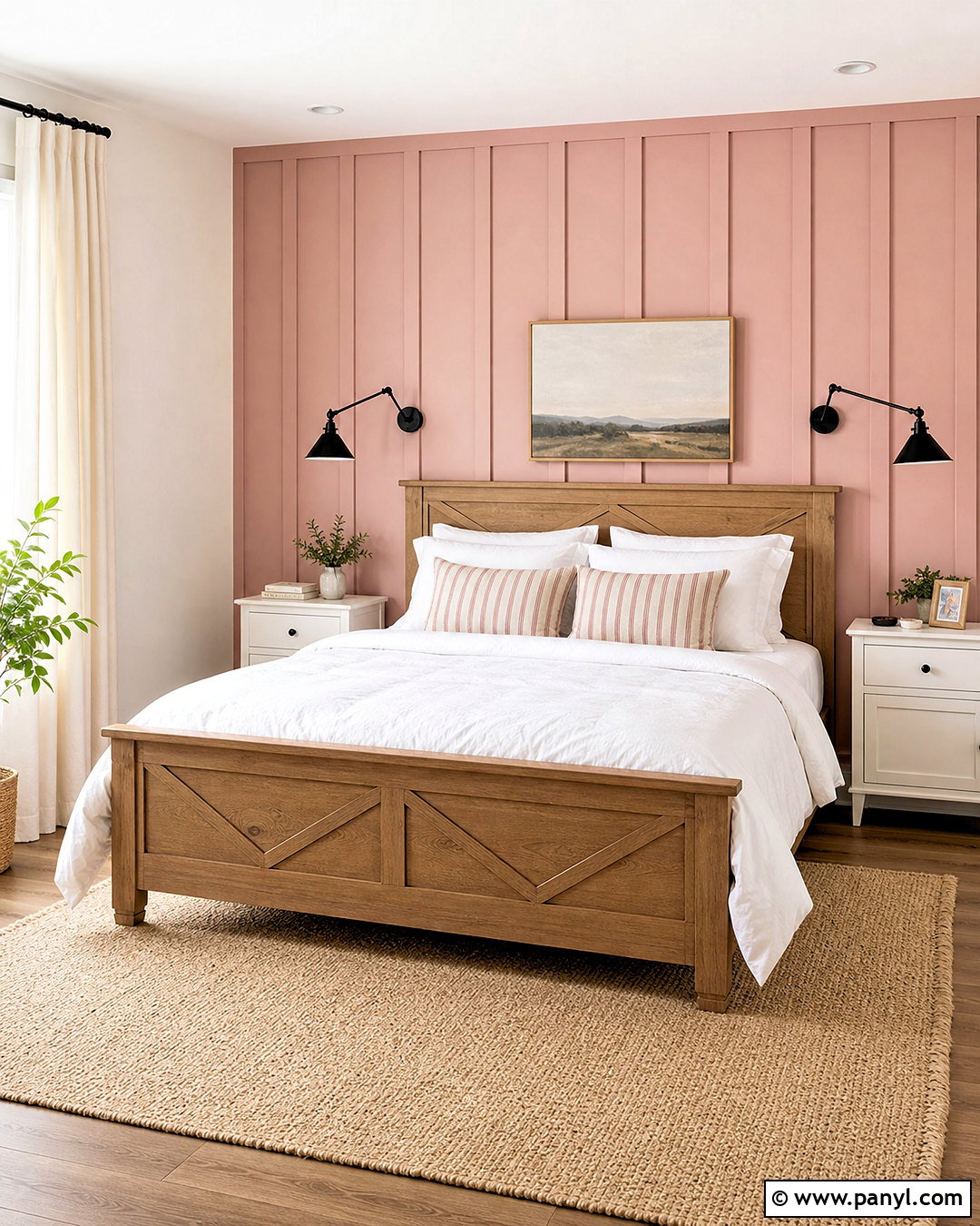 Pink Board and Batten Wall - 20 pink feature wall ideas