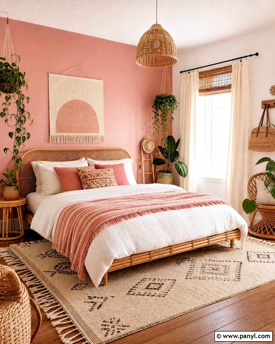 Pink Boho Room - 20 simple pink room ideas
