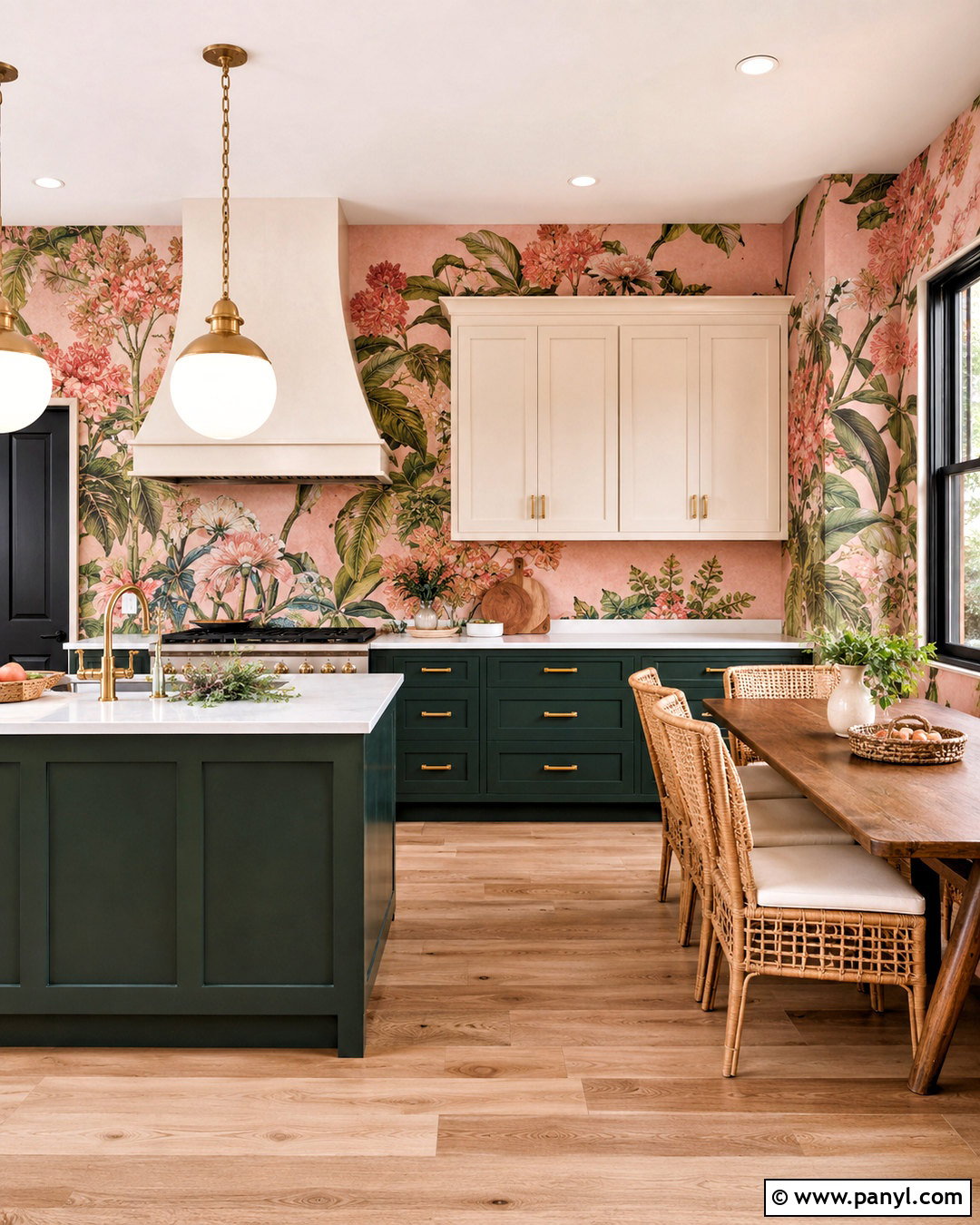 Pink Botanical Kitchen Wallpaper - 20 pink kitchen wallpaper ideas