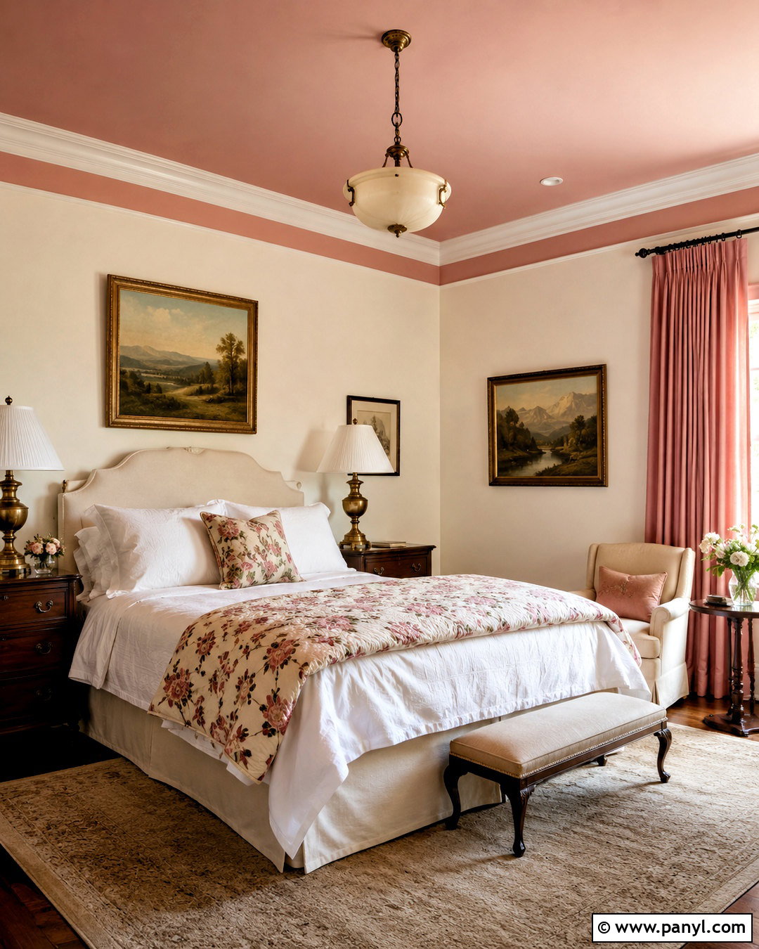 Pink Ceiling With White Walls - 20 pink and white walls