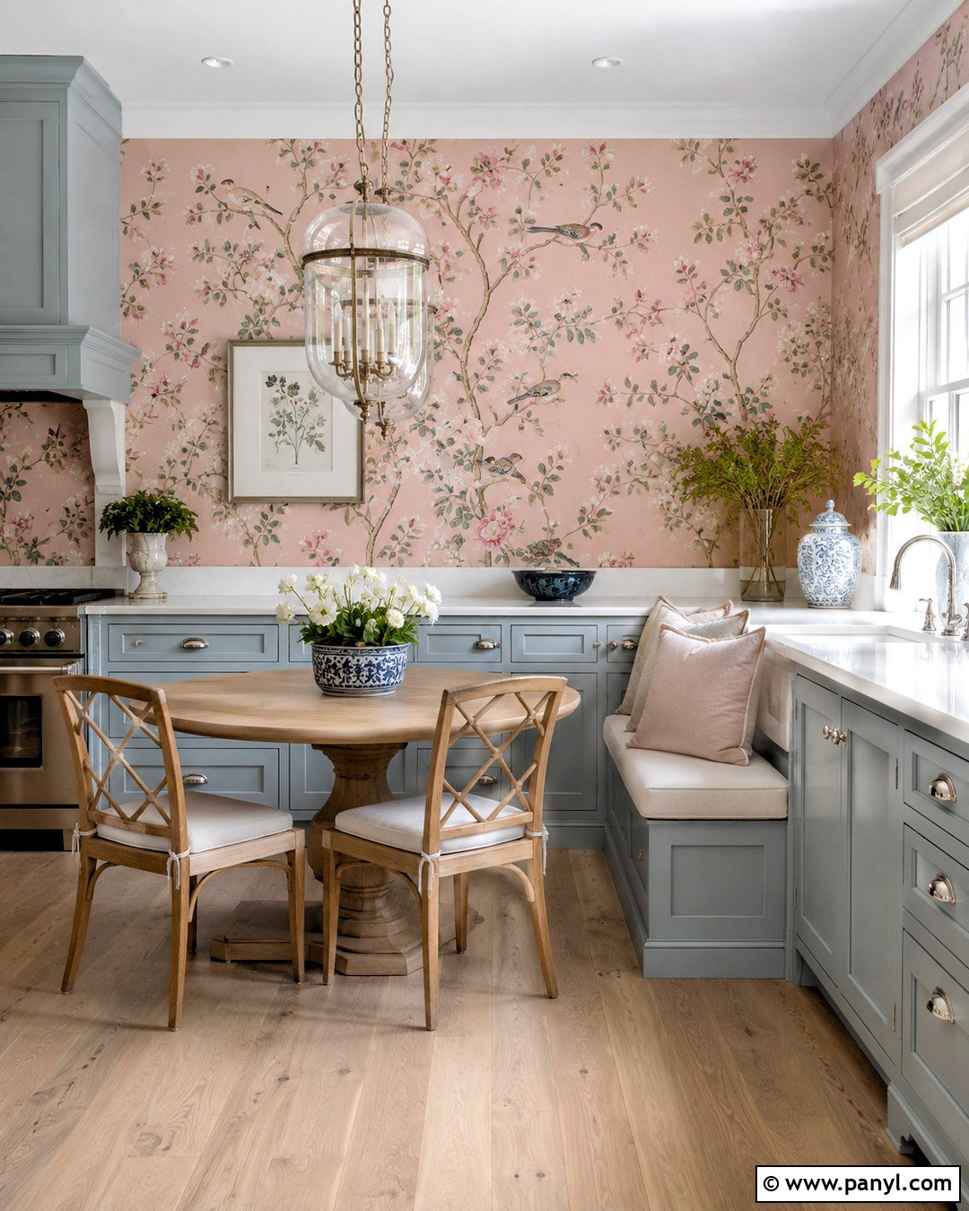 Pink Chinoiserie Kitchen Wallpaper - 20 pink kitchen wallpaper ideas