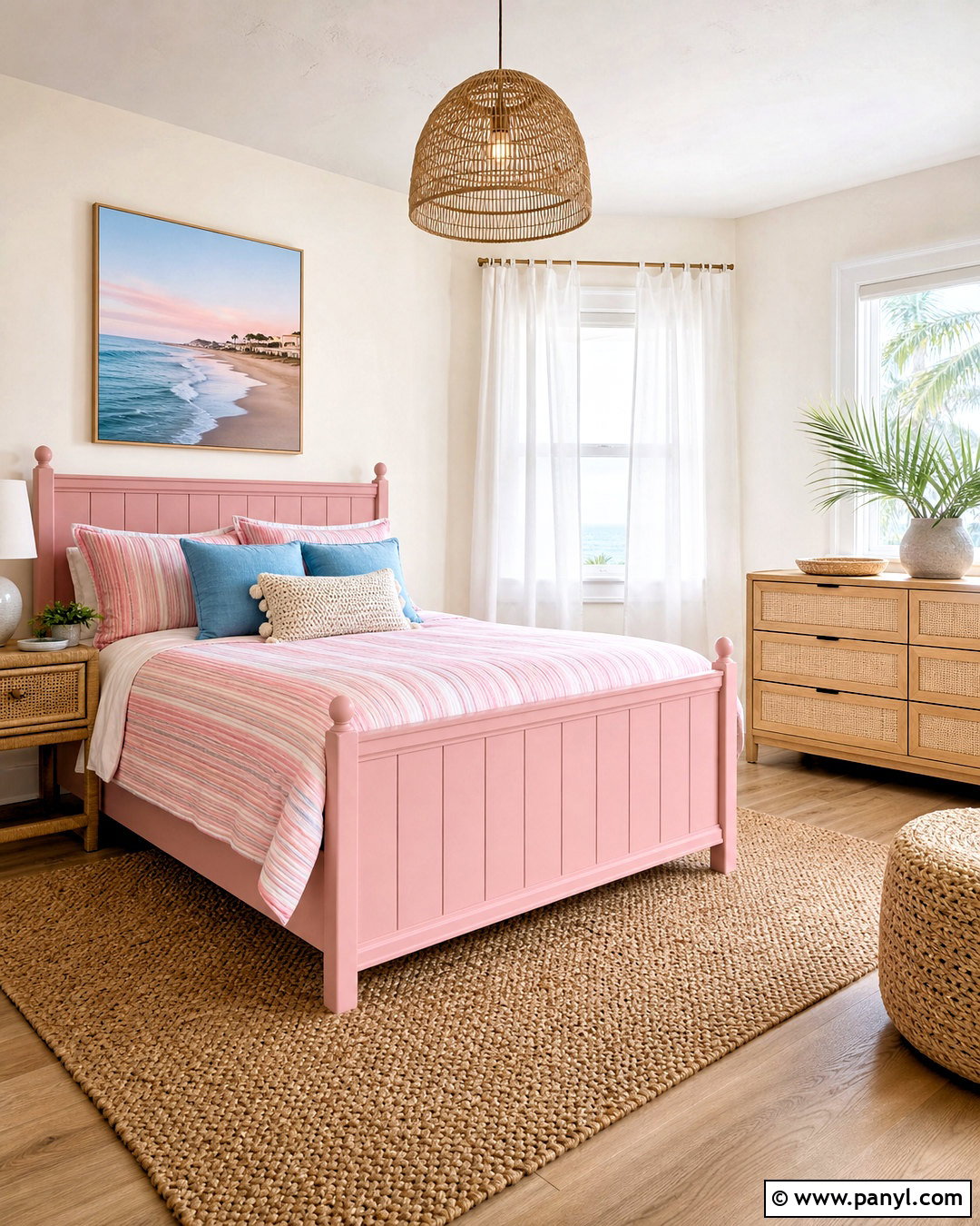 Pink Coastal Girl Bedroom - 20 girl bedroom designs pink ideas