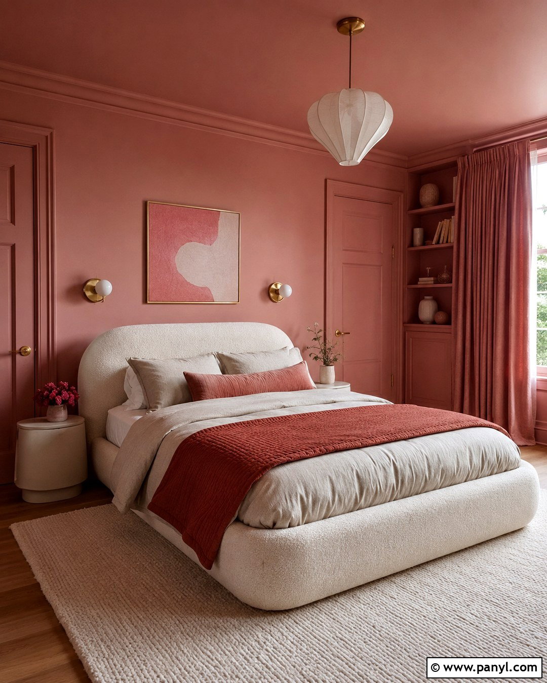Pink Color Drench Girls Room - 20 Pink Wall Colors For Girls Room Ideas