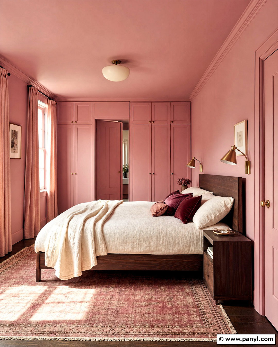 Pink Color Drenched Bedroom - 20 bedroom paint colors pink ideas