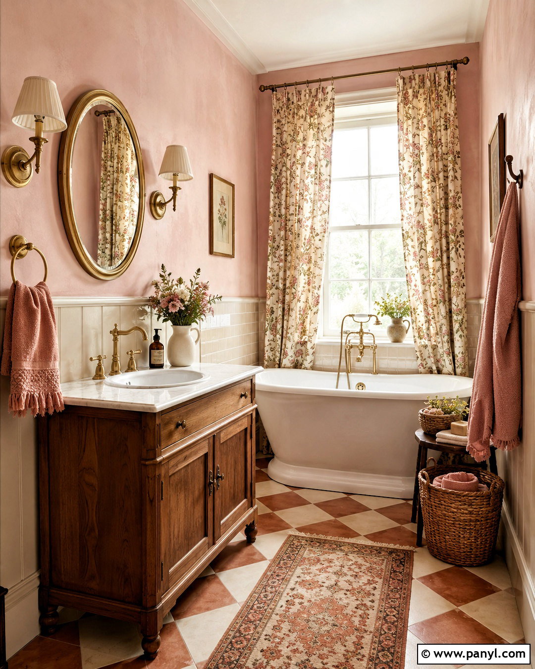 Pink Cottage Bathroom - 20 cottage bathroom ideas
