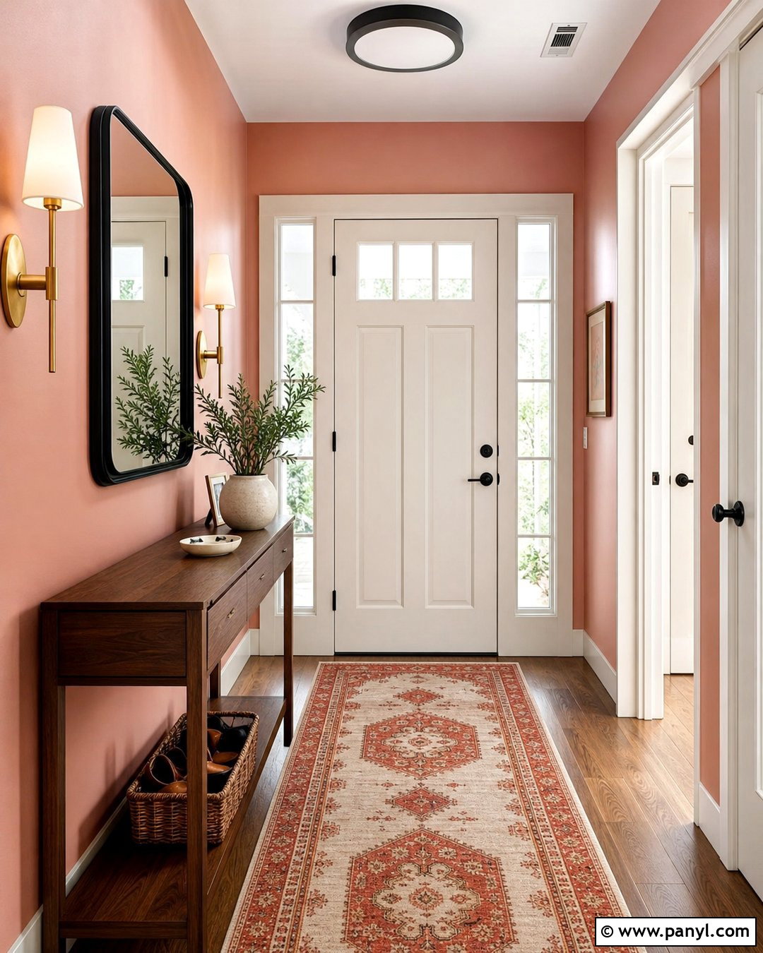 Pink Entryway Walls - 50 Pink Wall Ideas