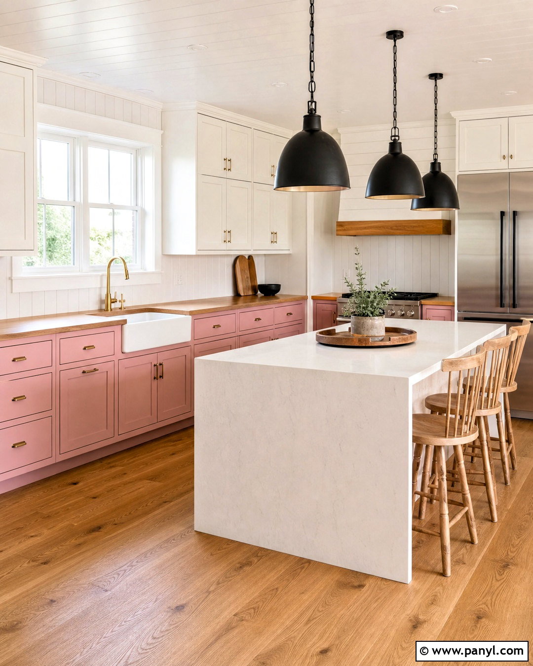 Pink Farmhouse Kitchen - 20 pink kitchen inspiration ideas