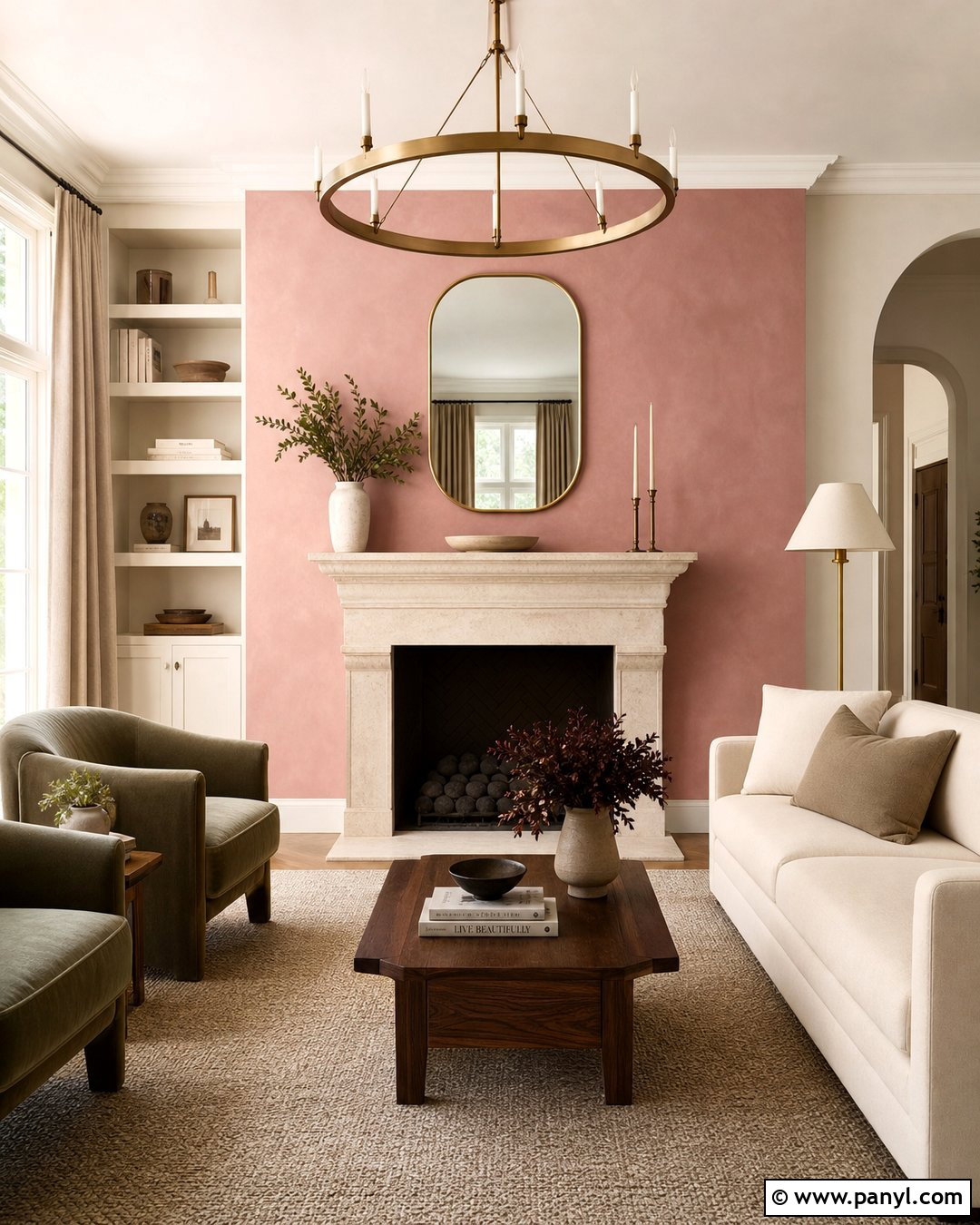 Pink Fireplace Accent Wall - 35 pink accent walls