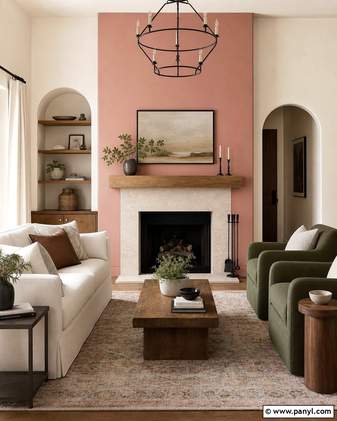 Pink Fireplace Wall - 35 Pink Wall Color Ideas
