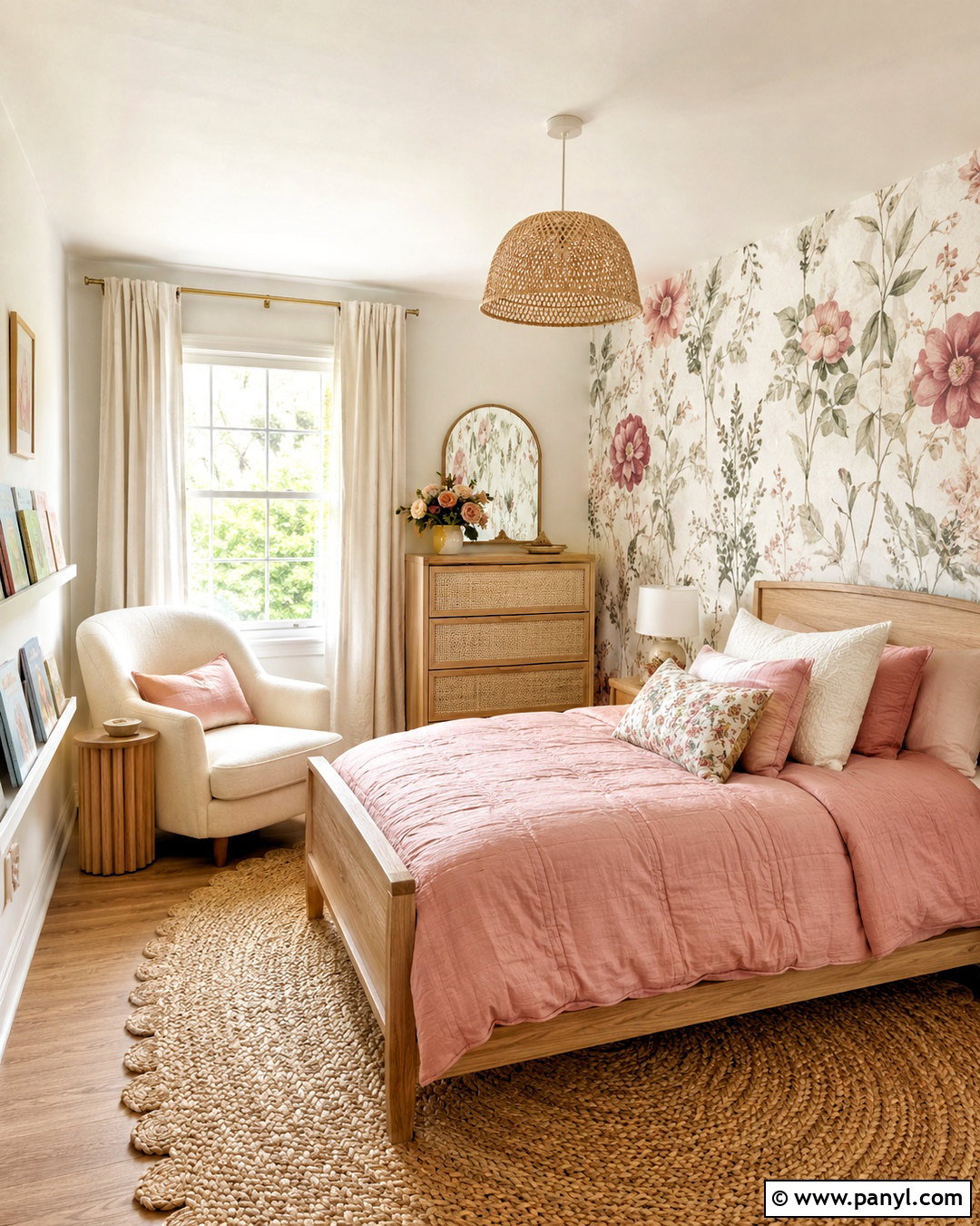 Pink Floral Girls Bedroom - 20 pink bedrooms for girls kids
