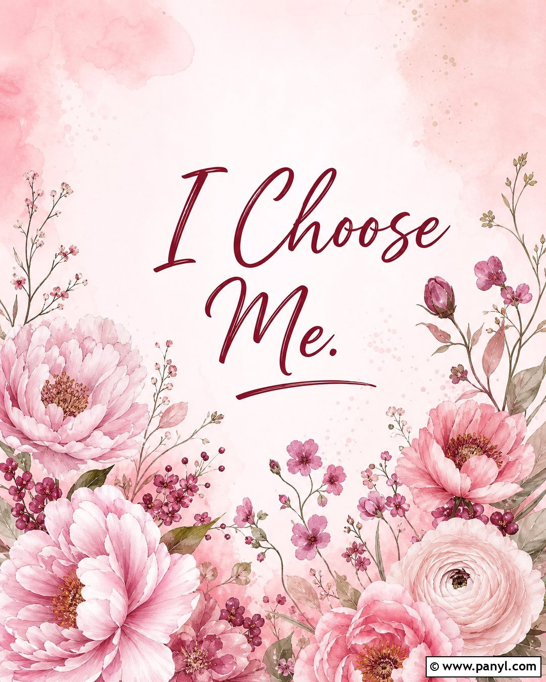 Pink Floral I Choose Me Wallpaper - 25 I Choose Me Wallpaper Ideas