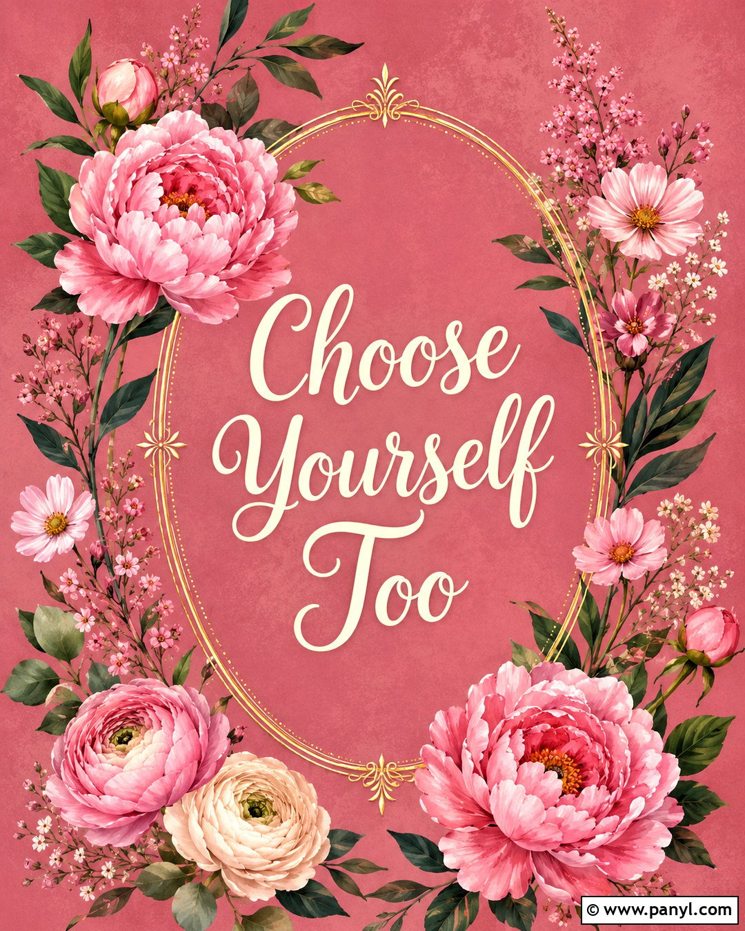Pink Floral Self-Love Quote Wallpaper - 40 pink wallpaper with quotes