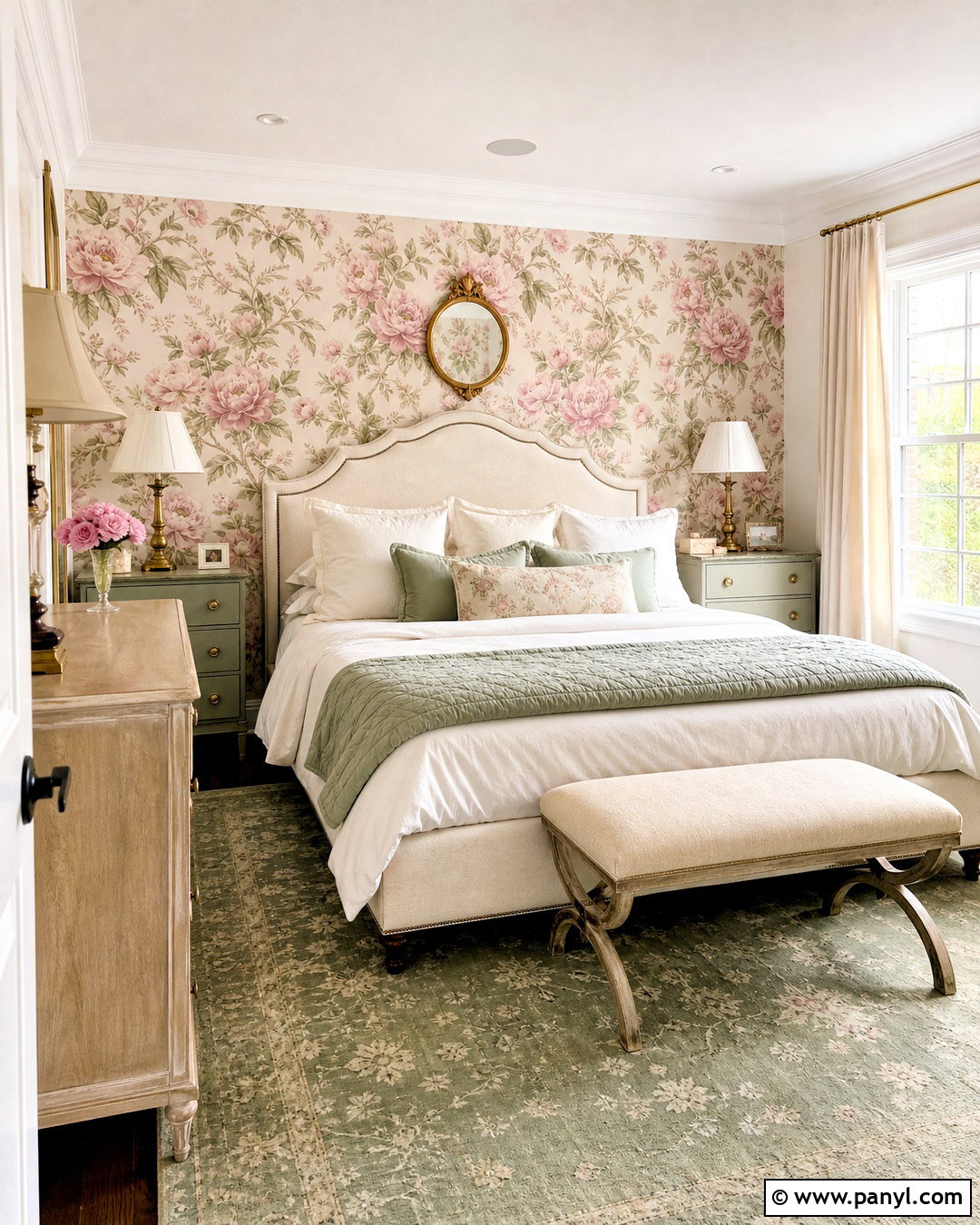 Pink Floral Wallpaper Accent Wall Bedroom - 20 pink accent wall bedroom ideas