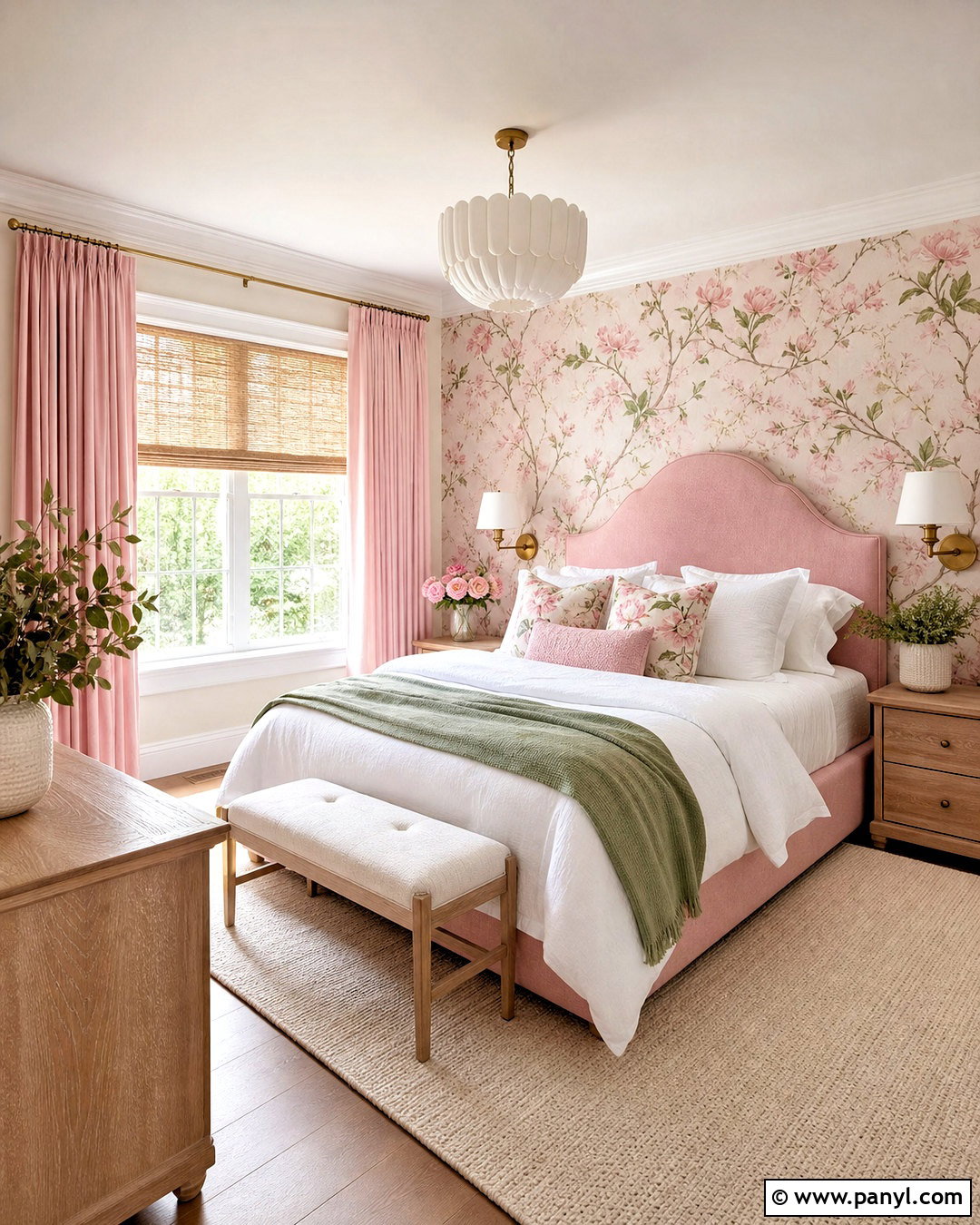 Pink Floral Wallpaper Girl Bedroom - 20 girl bedroom designs pink ideas