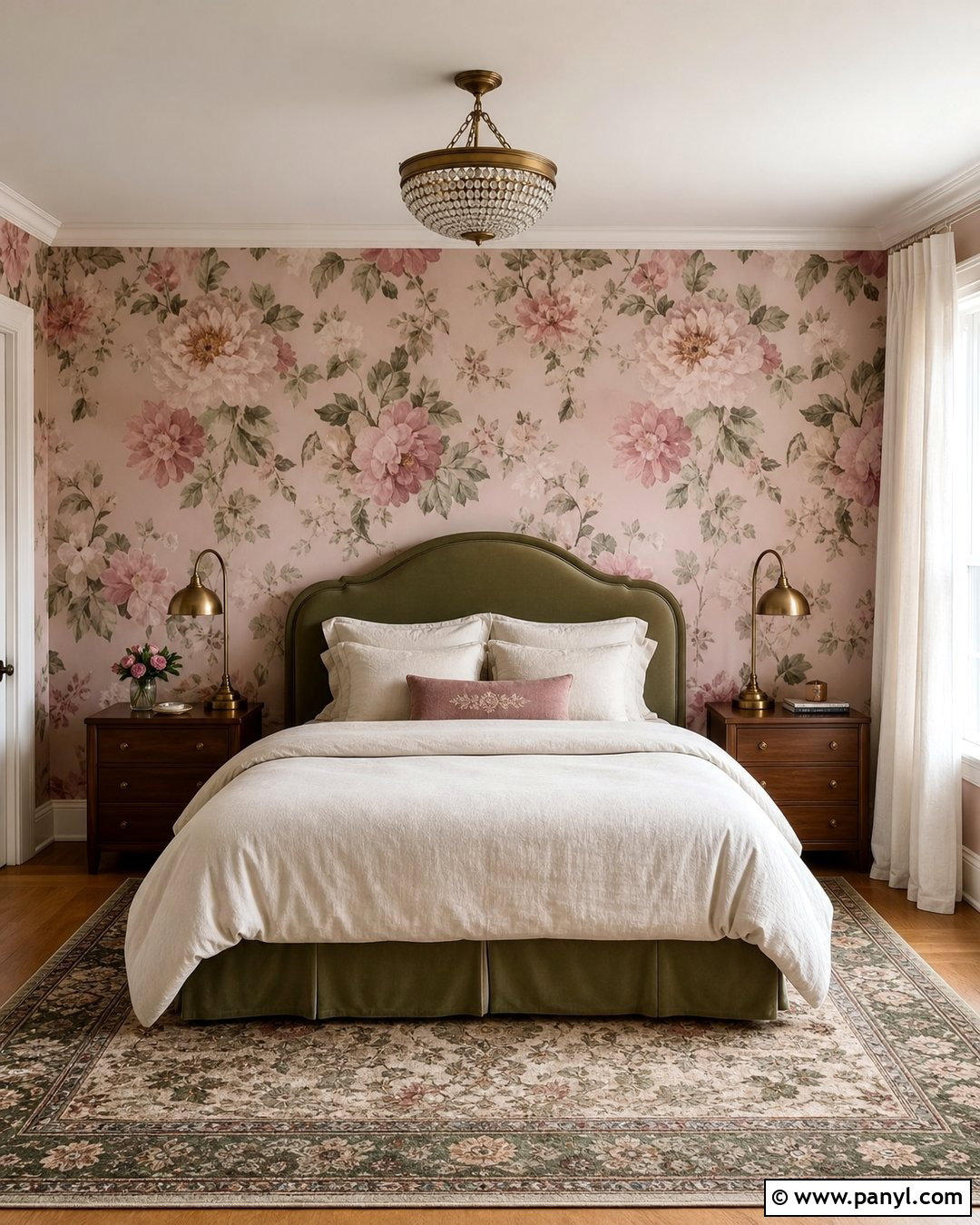 Pink Floral Wallpaper Wall - 50 Pink Wall Ideas