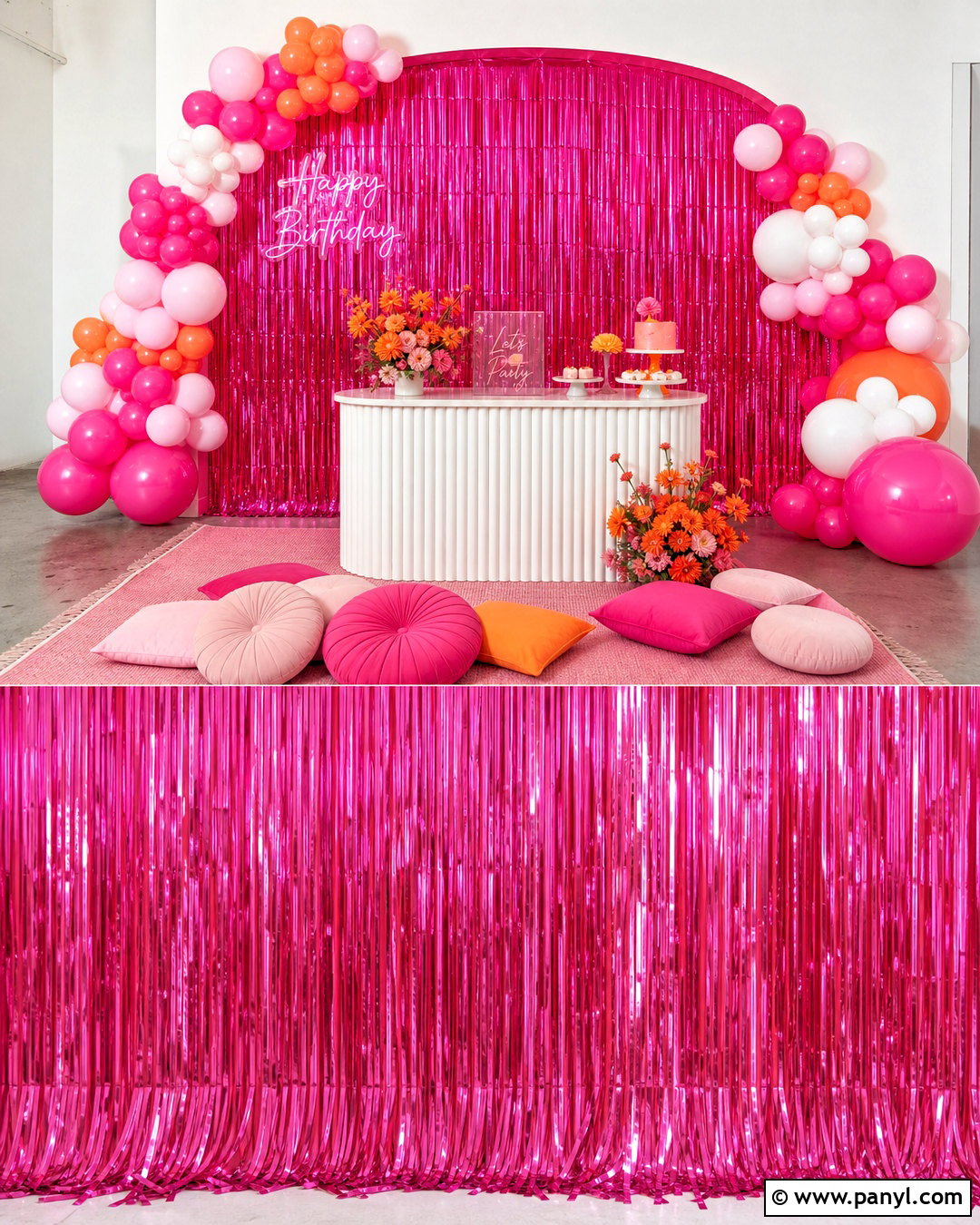 Pink Foil Wall Backdrop - 20 foil wall backdrop ideas