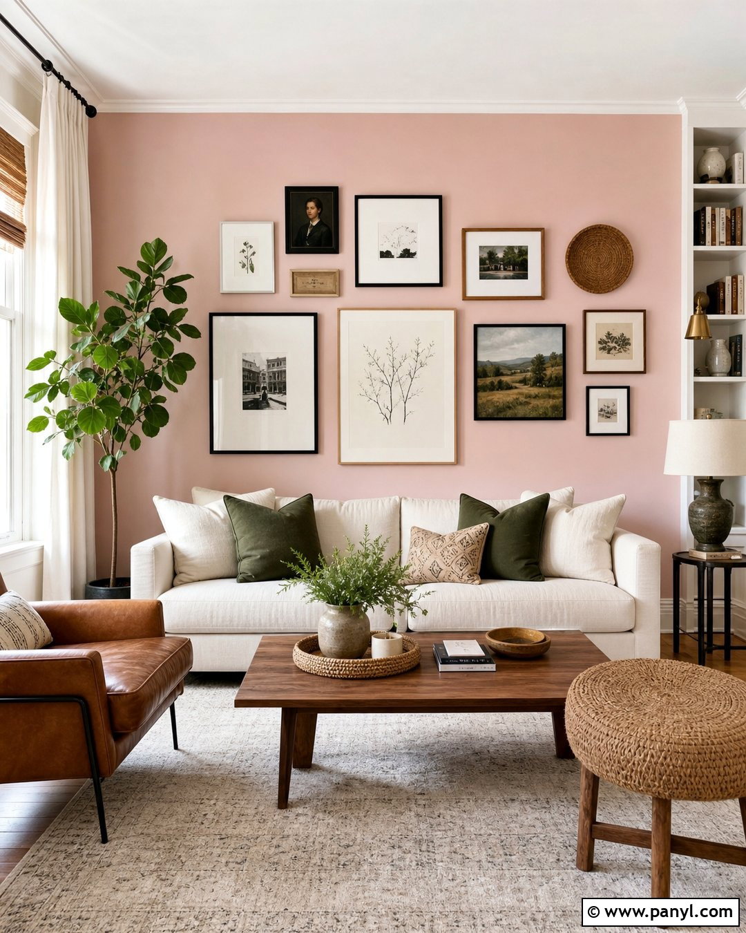 Pink Gallery Wall Accent Wall - 35 pink accent walls