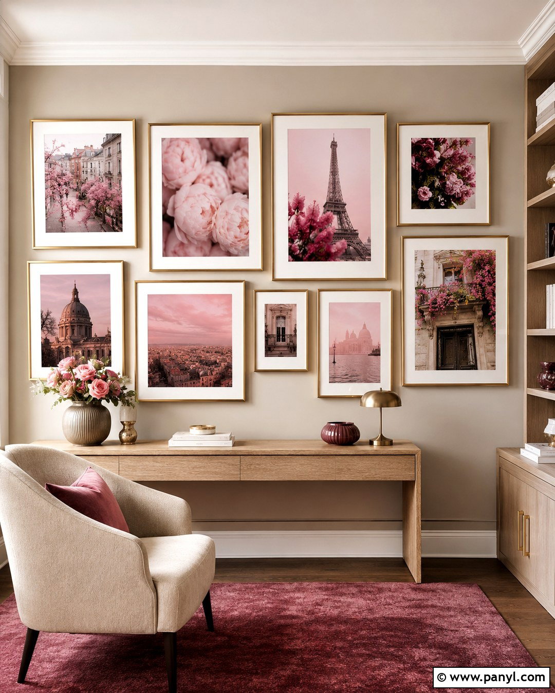 Pink Gallery Wall Photos - 20 Gallery Wall Color Photos