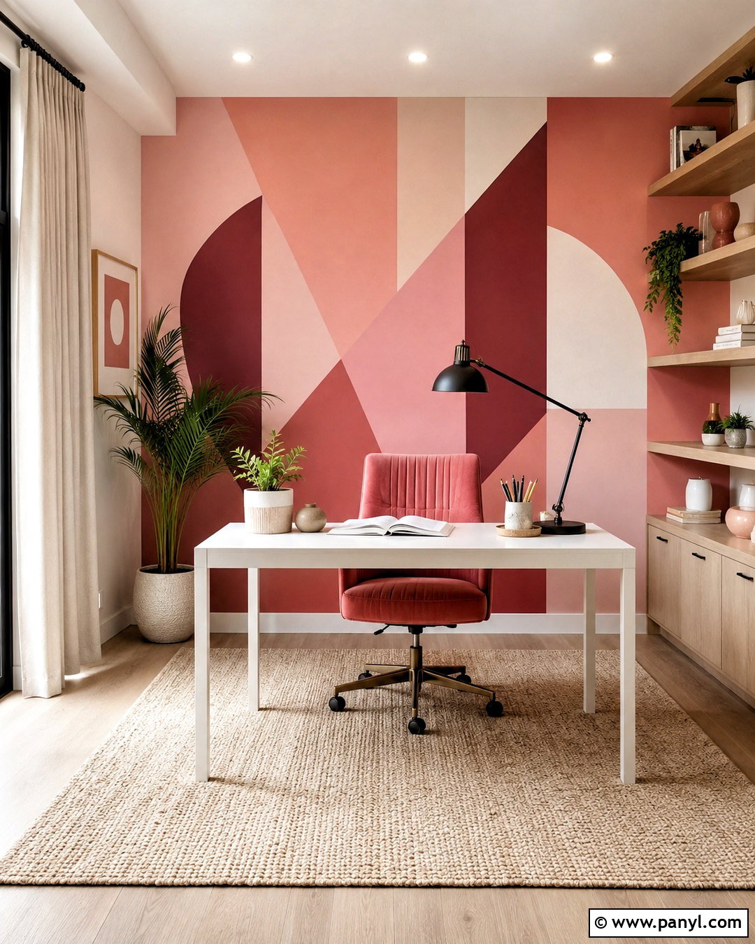 Pink Geometric Wallpaper Office - 20 pink positive wallpaper ideas