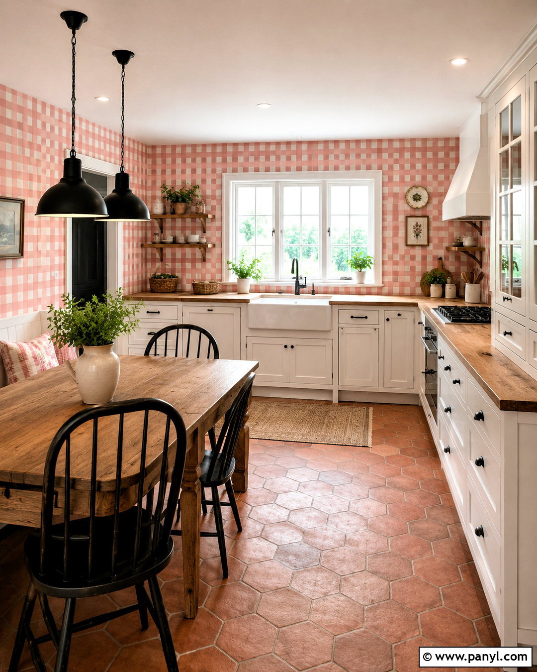 Pink Gingham Kitchen Wallpaper - 20 pink kitchen wallpaper ideas