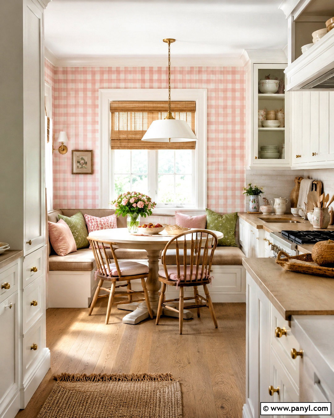 Pink Gingham Wallpaper Kitchen - 20 pink positive wallpaper ideas