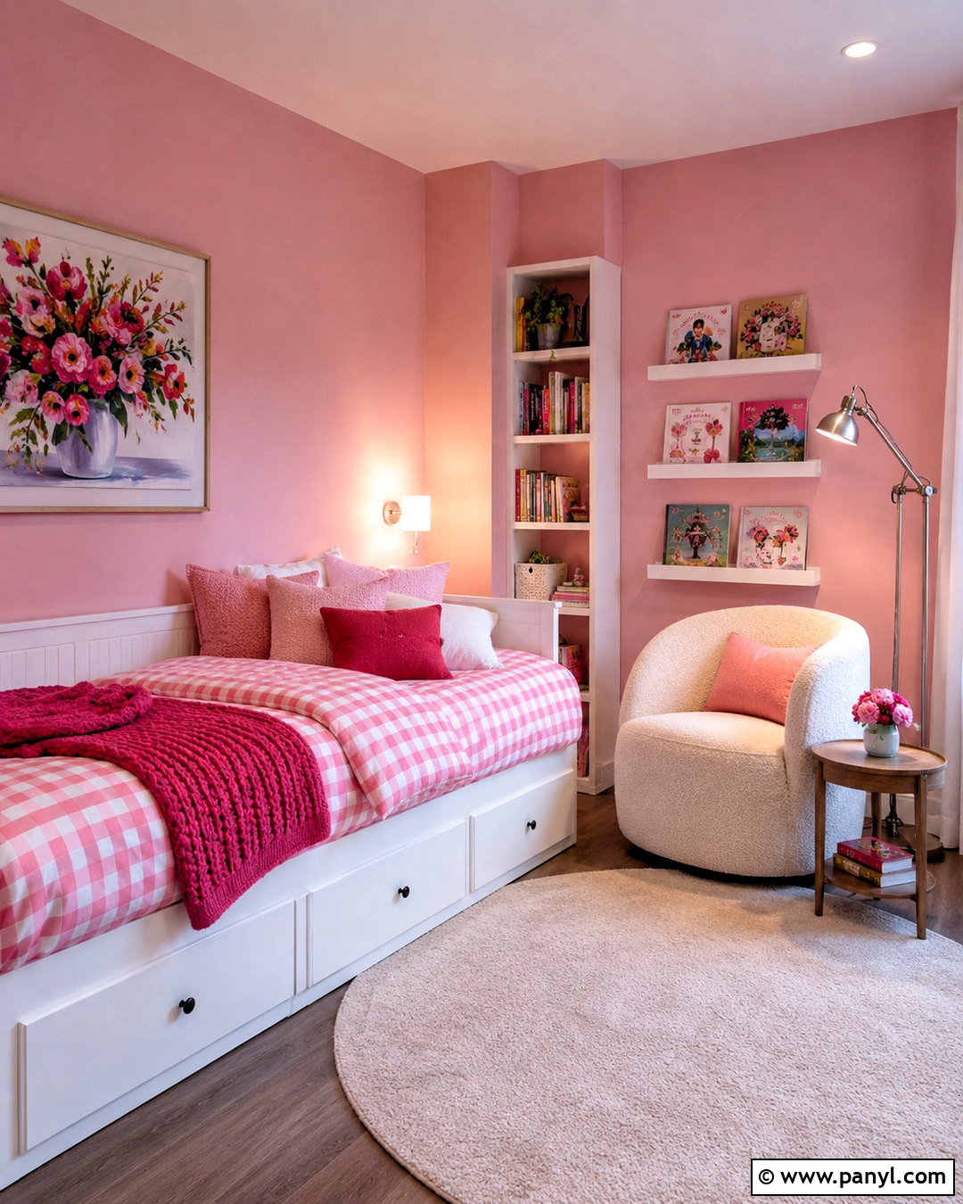 Pink Girls Bedroom With Reading Nook - 20 pink bedrooms for girls kids