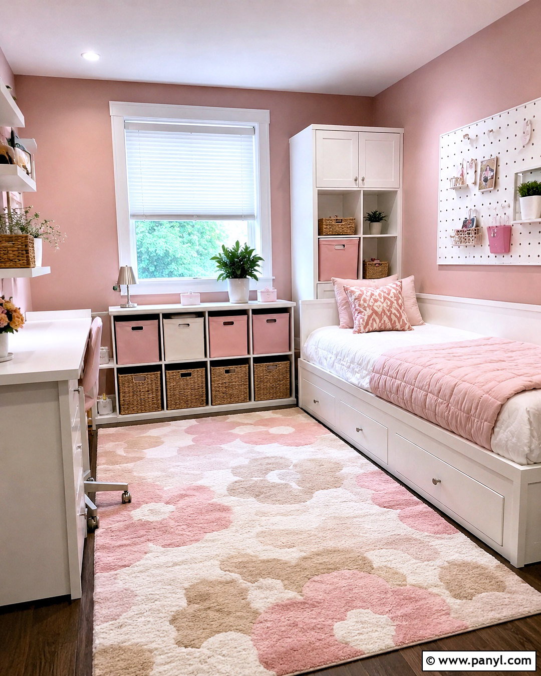 Pink Girls Bedroom With Storage - 20 pink bedrooms for girls kids