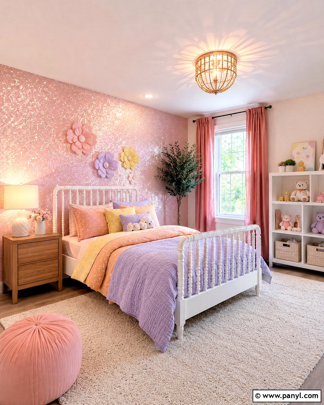 Pink Glitter Wall Kids Bedroom - 20 diy glitter paint for walls