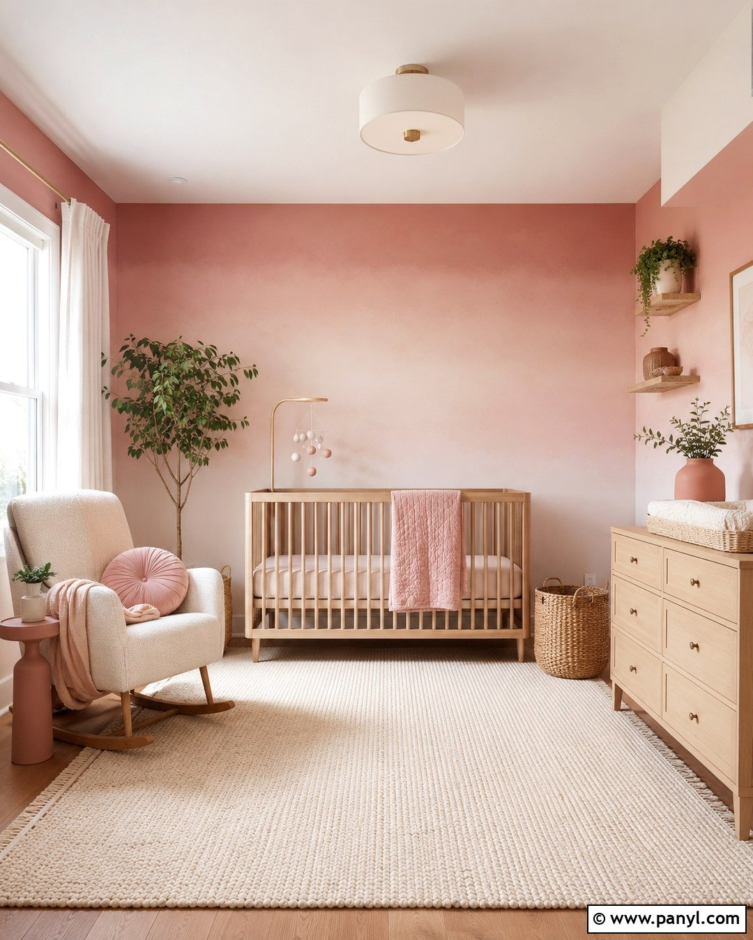 Pink Gradient Wall Nursery - 20 Color Gradient Wall Ideas