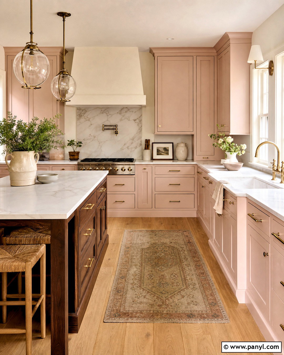 Pink Ground Kitchen Cabinets With Marble - 20 farrow and ball pink ground ideas