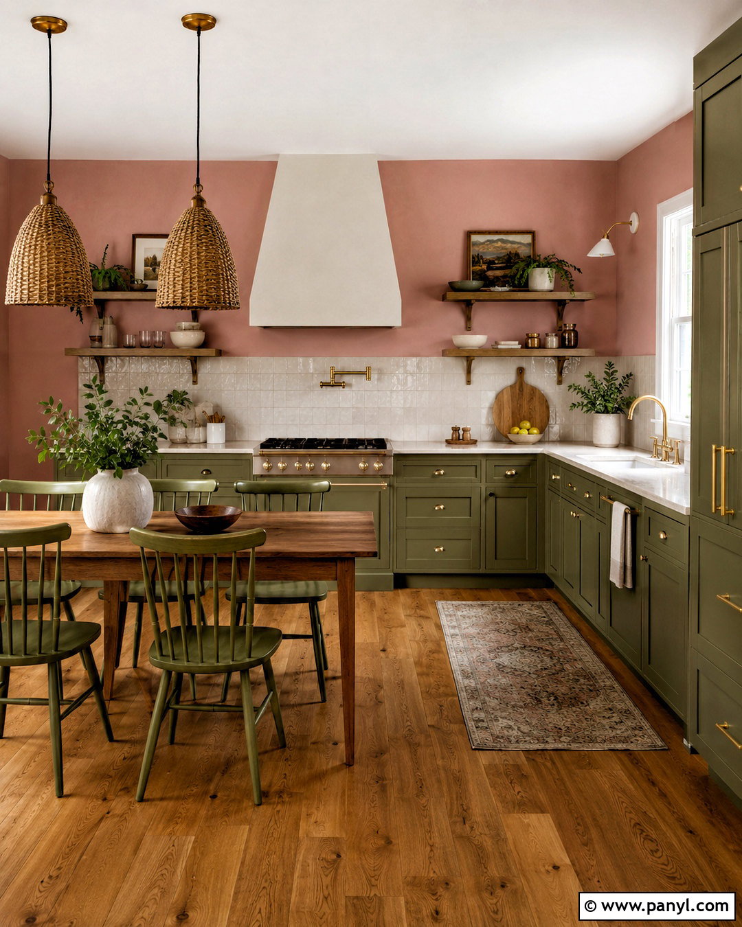 Pink Ground Kitchen Walls With Green Cabinets - 40 pink ground farrow and ball ideas