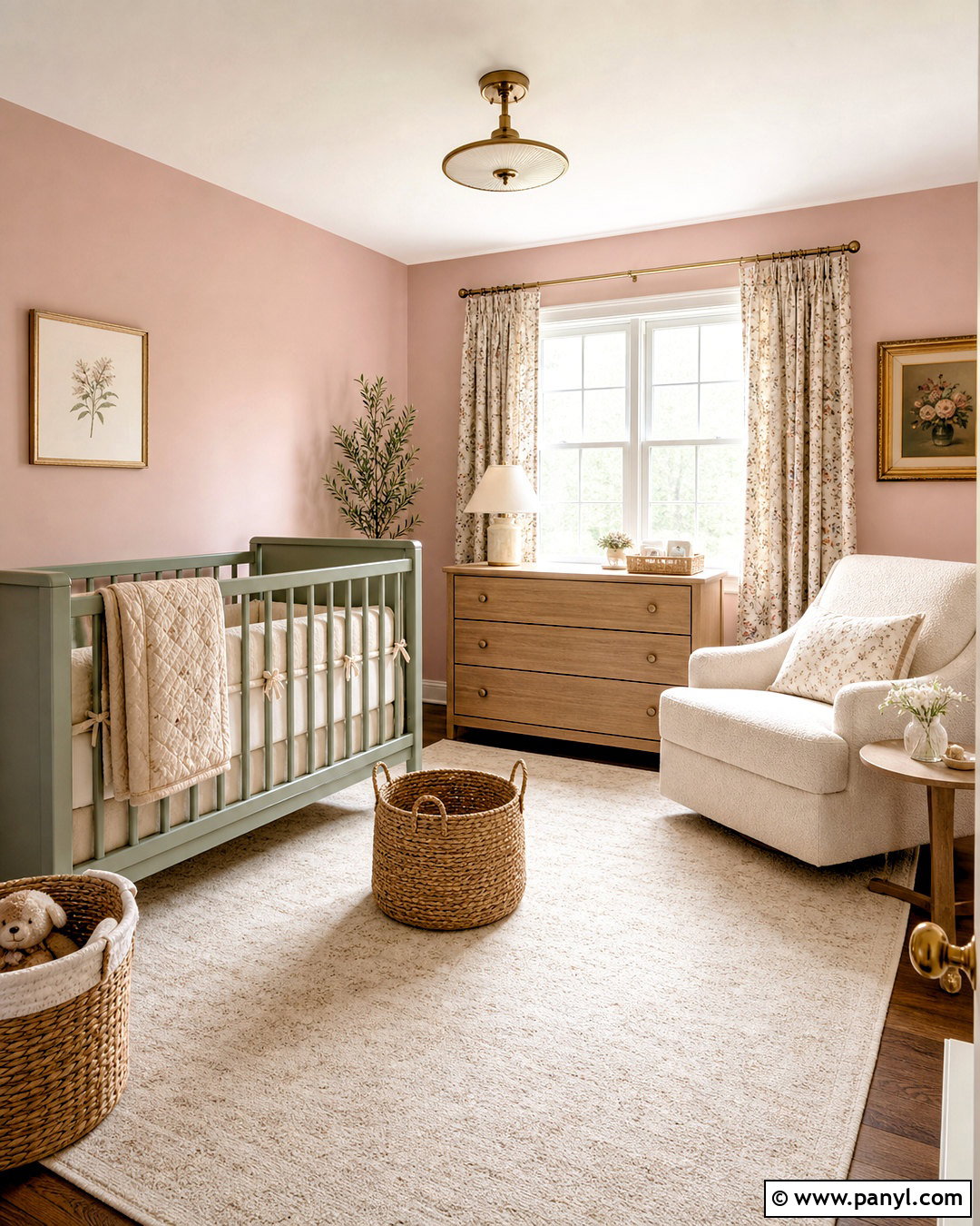 Pink Ground Nursery With Sage Green - 20 farrow and ball pink ground ideas