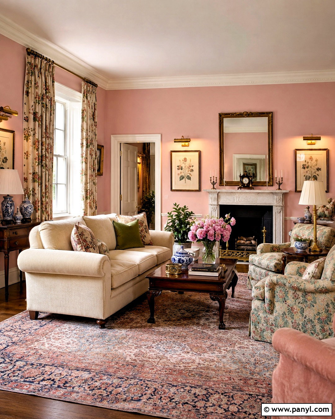 Pink Ground Traditional Living Room - 40 pink ground farrow and ball ideas