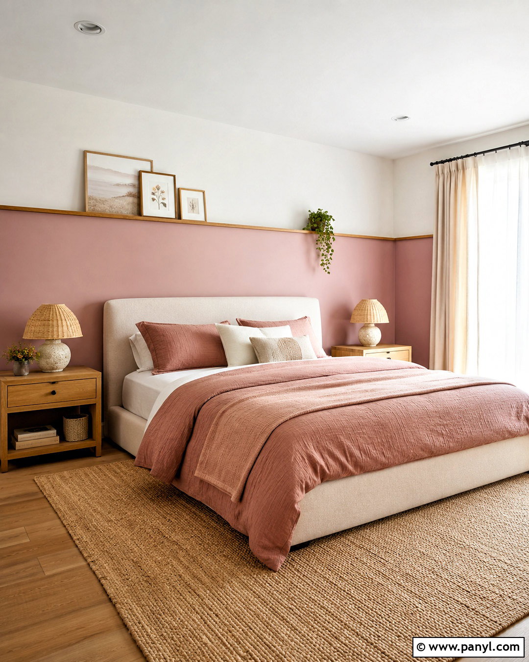 Pink Half Wall Bedroom - 20 pink feature wall bedroom ideas