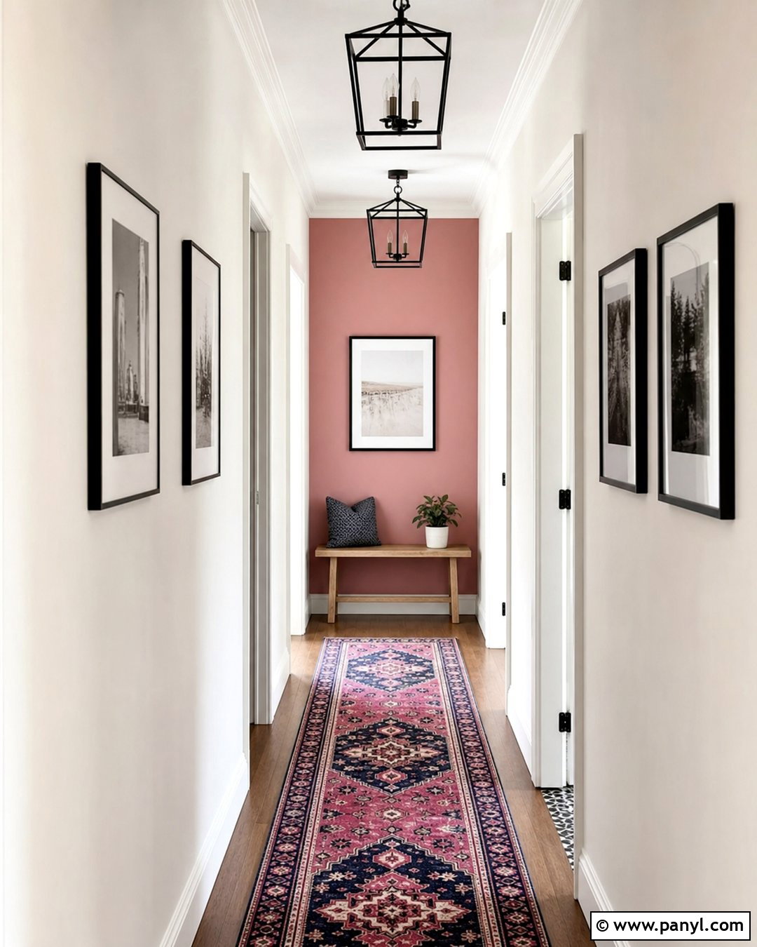 Pink Hallway Accent Wall - 35 pink accent walls