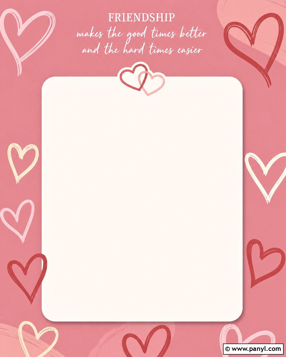 Pink Heart Friendship Quote - 20 quotes with pink background ideas