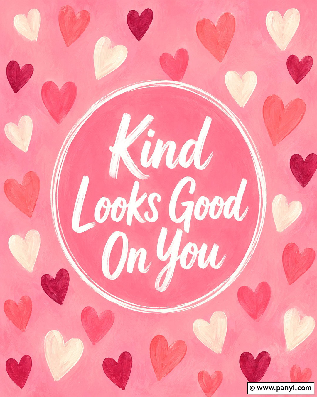 Pink Hearts Kindness Quote Wallpaper - 40 pink wallpaper with quotes